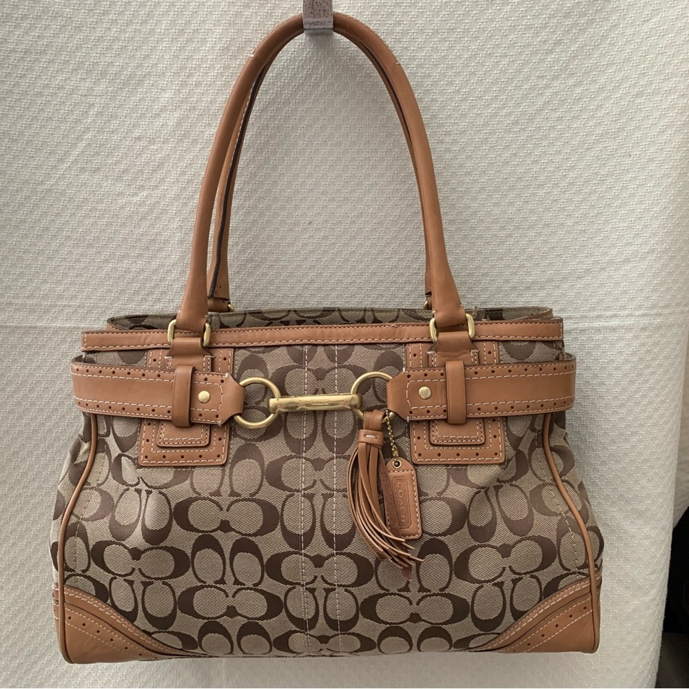 Vintage Coach 10508 Hampton Signature Satchel Bag